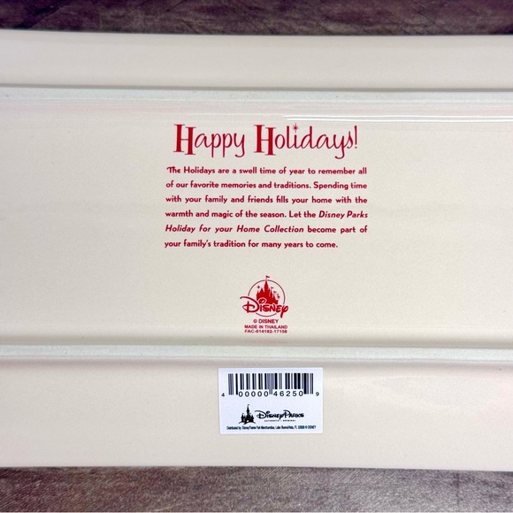 Disney Parks Retro Storybook Holiday Mickey Mouse & Friends Ceramic Tray - Picture 6 of 14